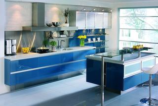 Fronty kuchenne - niebieska kuchnia