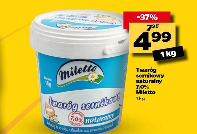 twaróg sernikowy 4,99 zł/kg