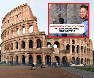 Koloseum w Rzymie padło ofiarą zakochanego wandala. Turysta wyrył na nim imię ukochanej [WIDEO]