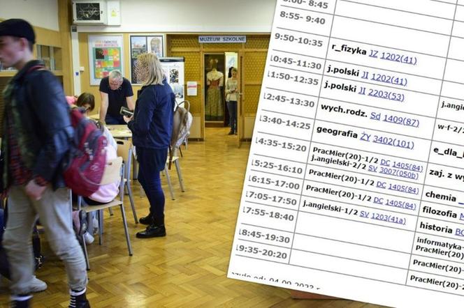 Pokazali plan lekcji pierwszej klasy. W Rybniku uczą się na nocnej zmianie