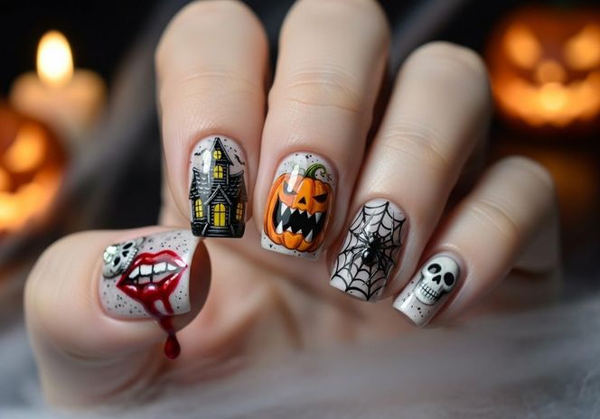 paznokcie na halloween
