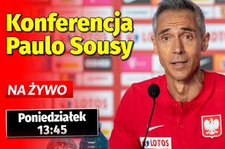 Konferencja Paulo Sousy przed meczami reprezentacji Polski OGLĄDAJ NA ŻYWO [TRANSMISJA]