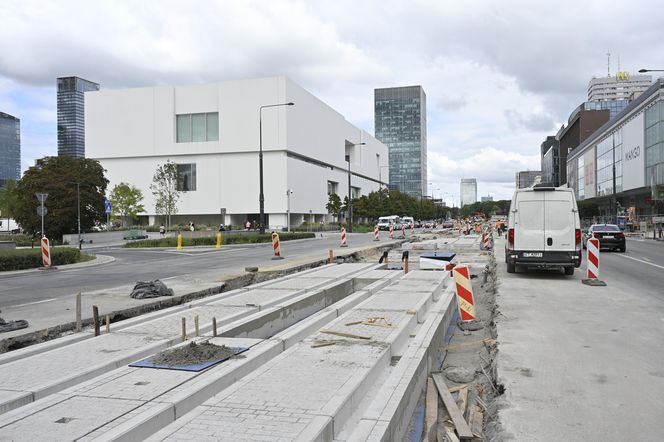 Remont torowiska na ul. Marszałkowskiej (sierpień 2025)