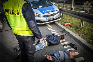 Co wydarzyło się wczoraj na Trasie Sucharskiego? Policyjny pościg, wypadek i strzały. Sceny niczym z amerykańskiego filmu [ZDJĘCIA]