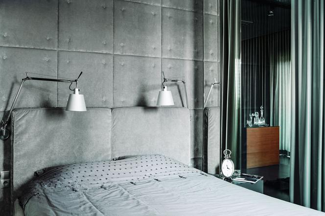 Eleganckie łóżko tapicerowane w stylu nowoczesnym