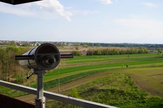 Krajobraz z wieży widokowej w Łysakowie niedaleko Lublina