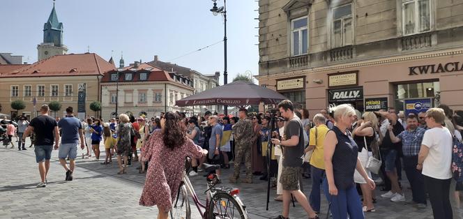 Żółto niebieskie flagi w Lublinie. Tak świętowaliśmy Dzień Niepodległości Ukrainy  [GALERIA] 