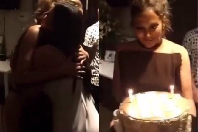 Kim Kardashian na urodzinach Jennifer Lopez