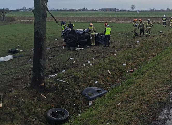 Śmiertelny wypadek pod Kutnem! Rozerwany na strzępy opel znaleziony na polu [ZDJĘCIA]