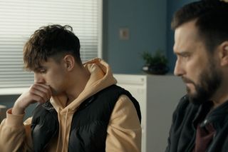 Barwy szczęścia odc. 3051. Damian Wójcik (Michał Lesień-Głowacki), Mirek (Oliwier Kozłowski)