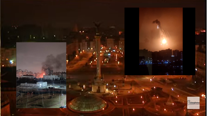 Ostrzał Kijowa, słychać eksplozje. Nad miastem zestrzelono rosyjski samolot [WIDEO, ZDJĘCIA]