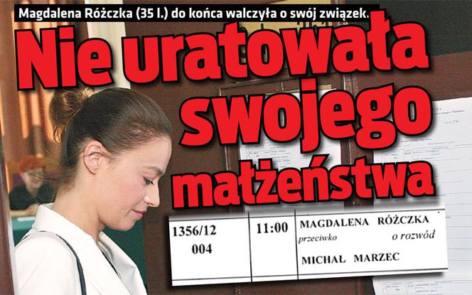 Magdalena Różczka nie uratowała swojego małżeństwa