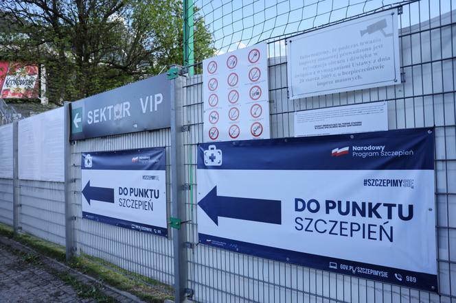 Punkt szczepień na Stadionie Legii w Warszawie