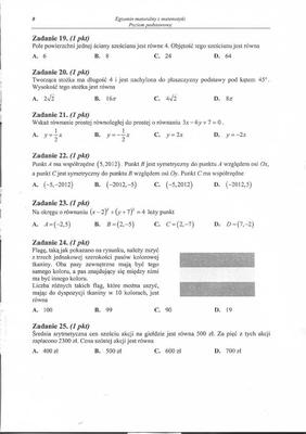 Matura 2012 matematyka podstawowy 