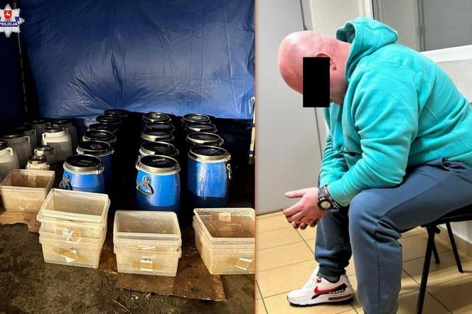 Narkotykowe laboratorium na Podlasiu. Policja zabezpieczyła ponad 200 kg nielegalnej substancji