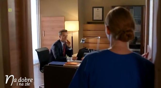 Na dobre i na złe, odcinek 726. Falkowicz (Michał Żebrowski), Wiktoria (Katarzyna Dąbrowska)