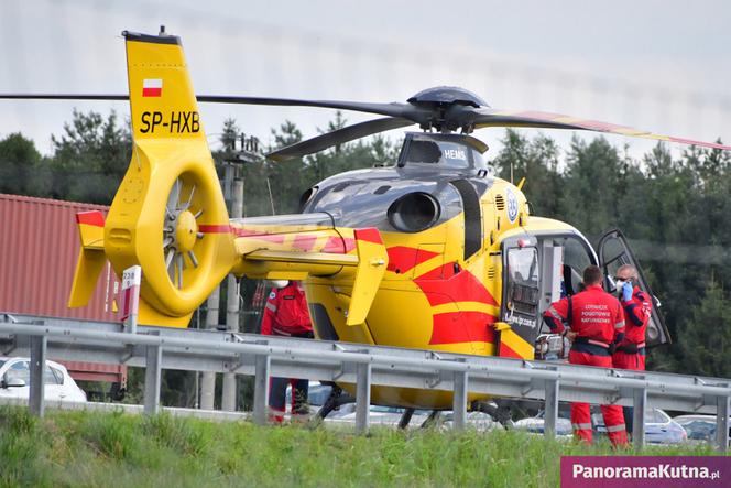 Wypadek autokaru z dziećmi na A1