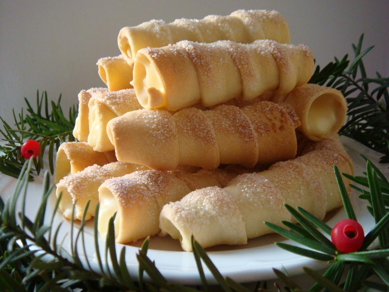 Rurki z kremem budyniowym