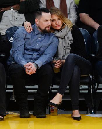 cameron diaz benji madden na meczu