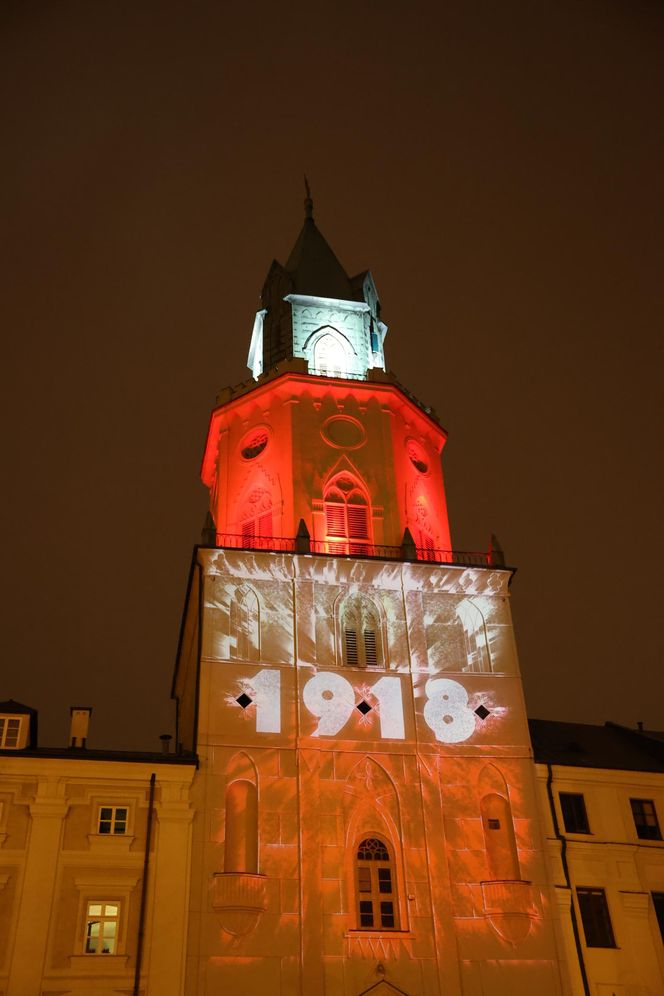 „Ojcowie Niepodległej” – wyjątkowy mapping na Wieży Trynitarskiej w Lublinie przed 11 listopada