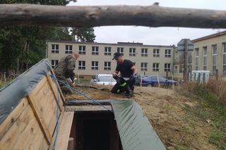 Ćwiczenia klas mundurowych w Nowej Sarzynie