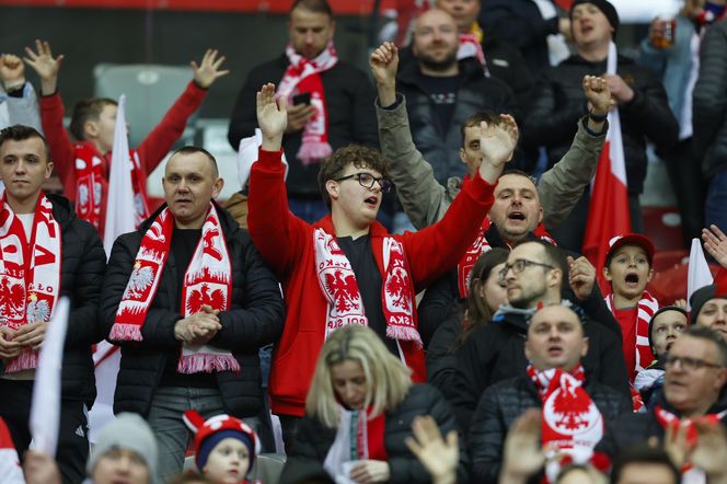 Kibice wspierają Polskę w meczu z Litwą. Zobacz zdjęcia