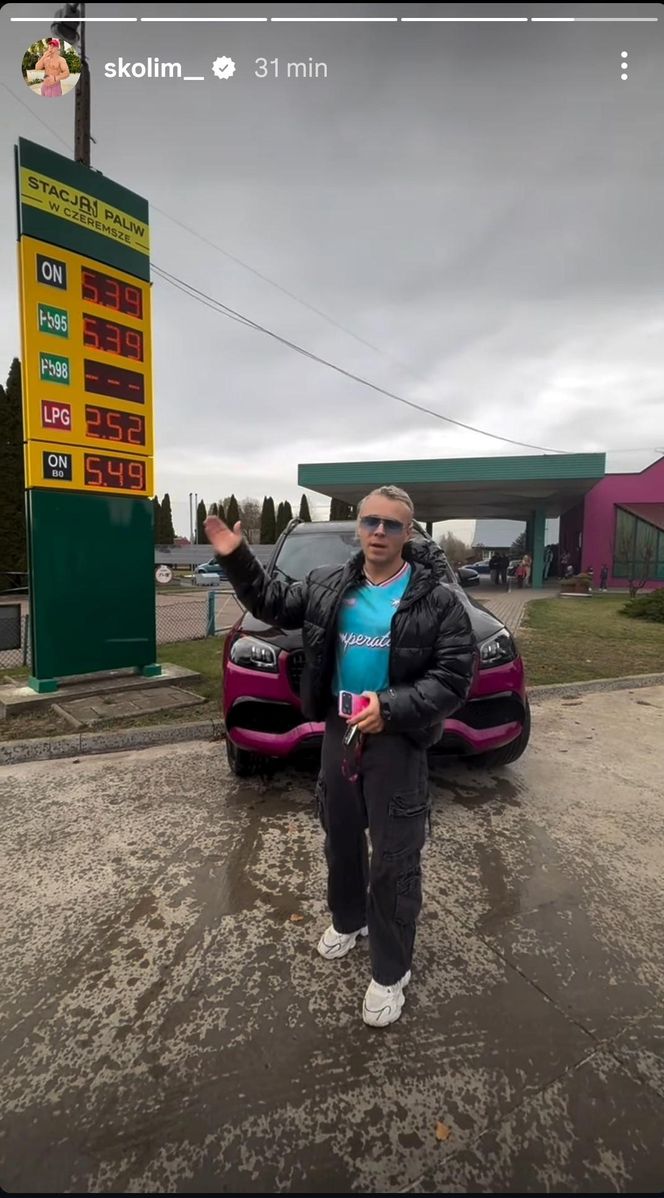 Skolim pokazał pierwszą stację benzynową. Tyle trzeba zapłacić za paliwo