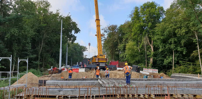 Postępy prac na budowie ul. Arkońskiej