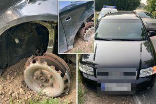 Pijany kierowca zgubił koło. Chciał kupić nowe od policjanta! Chyba się popsuło
