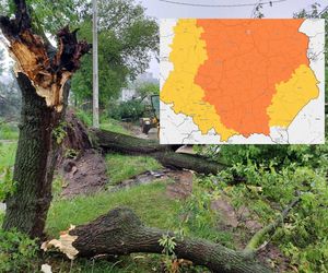 Silny deszcz, porywisty wiatr i opady gradu. Groźne burze w Świętokrzyskiem