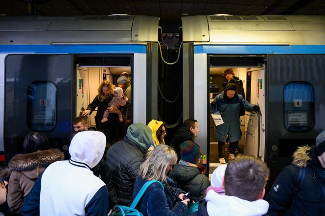 Pociąg Pendolino na dworcu Poznań Główny