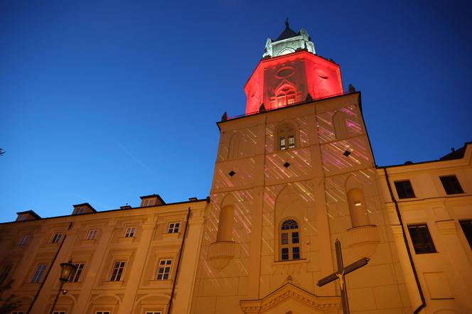 Lublinalia 2024. Na Wieży Trynitarskiej można oglądać wyjątkową iluminację.