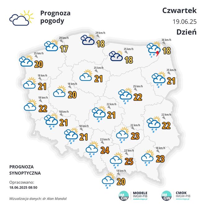 Burze i deszcze w prognozie IMGW na Boże Ciało