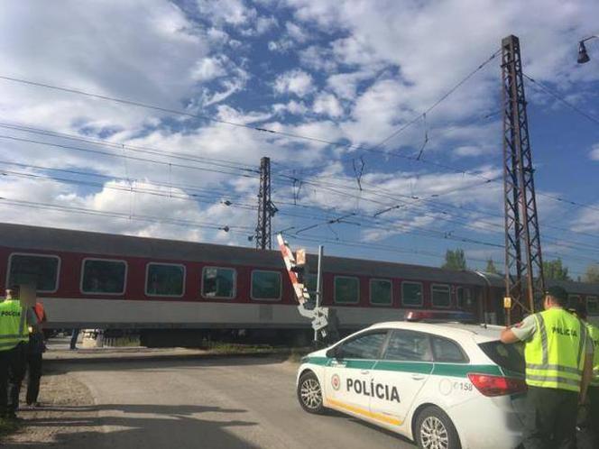 Słowacy pokazali film z polskim kierowcą. Tir zjechał z torów sekundę przed pociągiem
