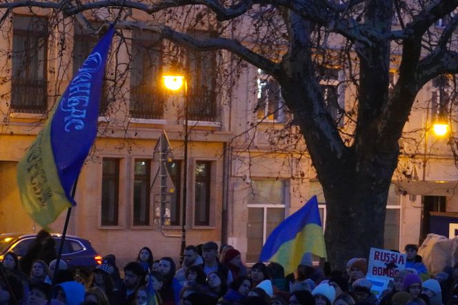 Manifestacja w trzecią rocznicę wybuchu wojny w Ukrainie