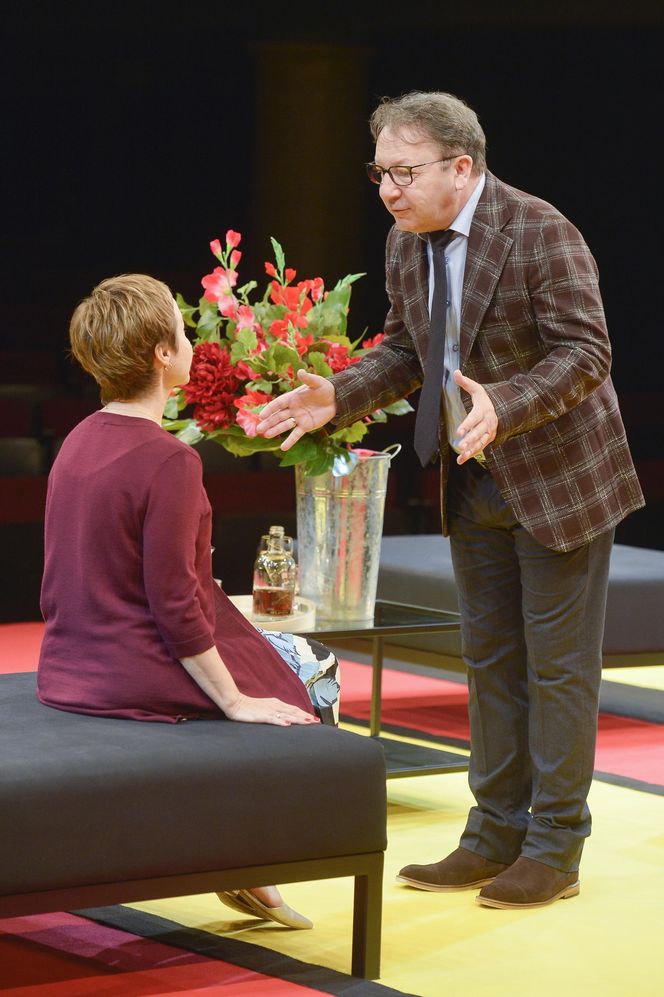 Gabriela Muskala Zbigniew Zamachowski jadą metrem