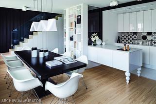 Czarno-białe nowoczesne mieszkanie: aranżacja wnętrz w dwóch kolorach