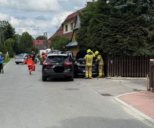 Zderzenie samochodów w Białym Dunajcu