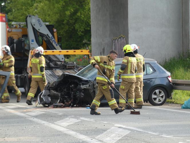 Koszmarny wypadek na drodze krajowej