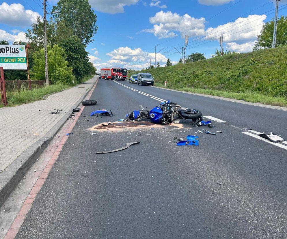 Śmiertelny wypadek na DK46 w Blachowni. Nie żyje motocyklista