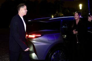 Wojciech Szczęsny ż żoną po premierze