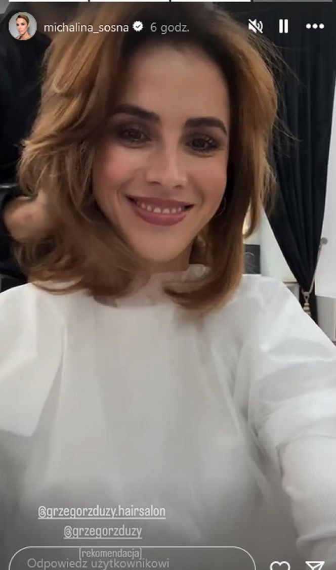 Michalina Sosna na Instagramie w nowej fryzurze