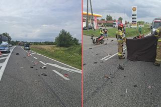 Śmiertelny wypadek na DK9 pod Sandomierzem. Nie żyje kierowca skutera 