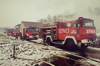 Pożar drewnianego budynku w Majdanie Sieniawskim. Z chaty pozostały zgliszcza