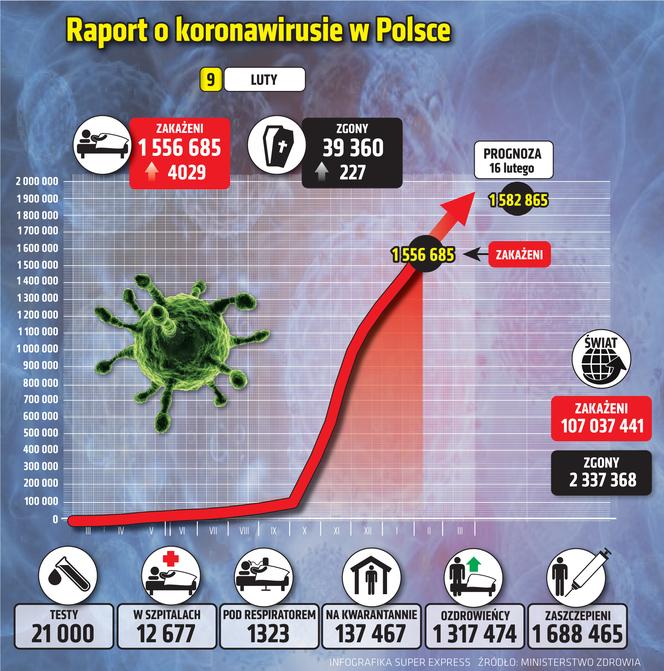 koronawirus w Polsce wykresy wirus Polska 1 9 2 2021