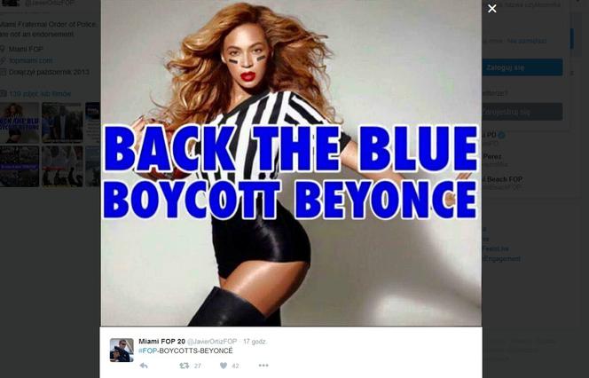Policja bojkotuje Beyonce