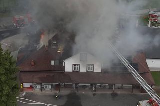 Wielki pożar hotelu w Wiśle