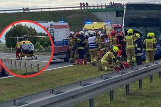 Wypadek autobusu. Zablokowana jest trasa S7 