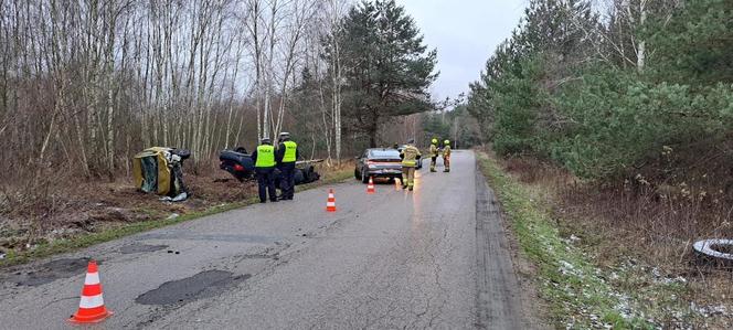 Wypadek w pow. wołomińskim (25.11.2023)