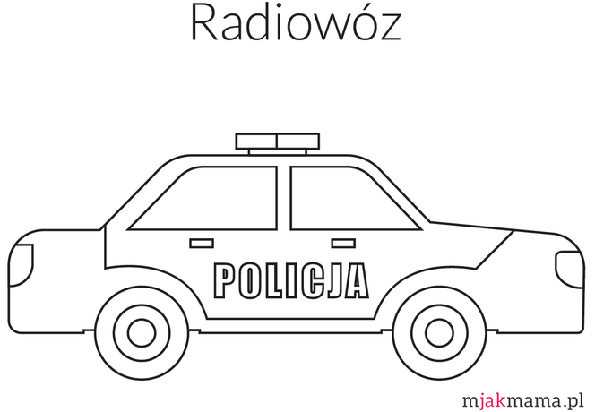 Policja Kolorowanka Wóz Policyjny Do Druku Mjakmamapl